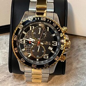 Invicta Special Collection 0876 Chronograph Two-Tone Gold Black Men’s Watch